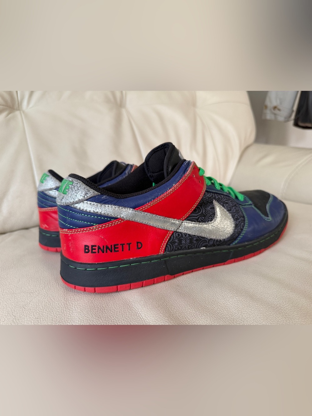 Nike iD Dunk Low Custom 2009 Men's Size 14 Blue Red Silver 376227-991 Vintage